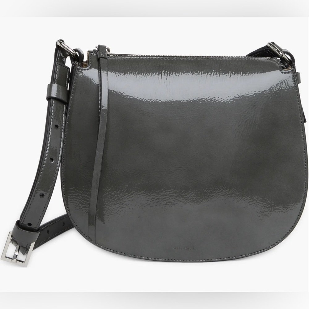 High fashion! Stunning All Saints Luxury Patent Leather Crossbody NEW